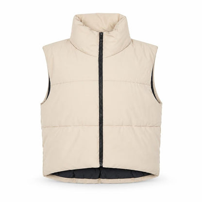 Risin Womens Beige Gilet Jacket Size L Zip - Pockets