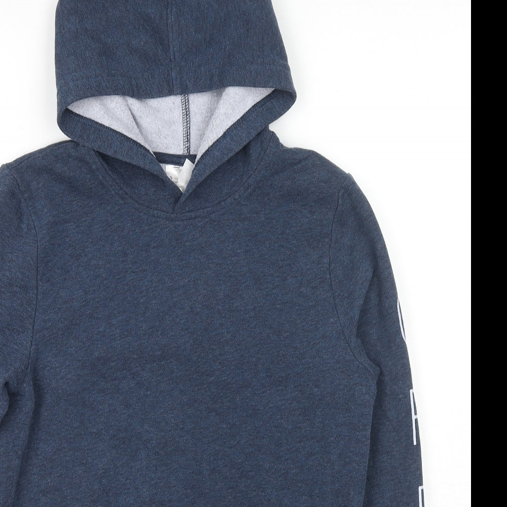 DECATHLON Boys Blue Cotton Pullover Hoodie Size S Pullover - Great