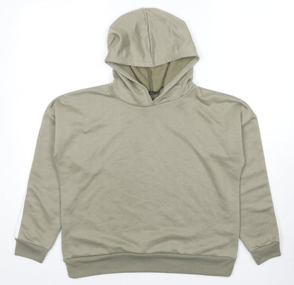 Boohoo Womens Brown Polyester Pullover Hoodie Size 8 Pullover