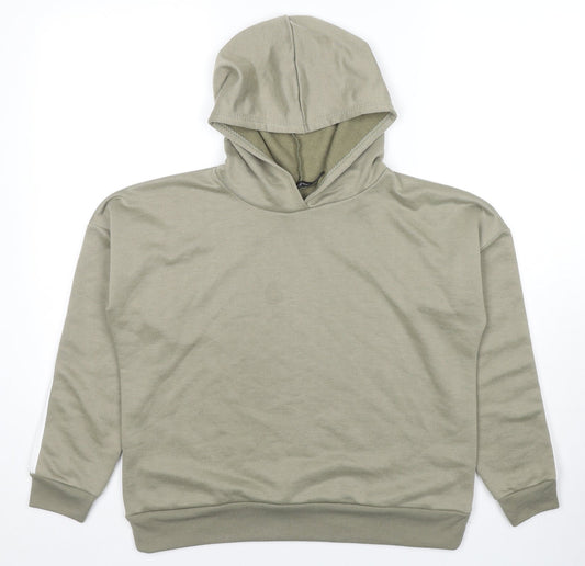 Boohoo Womens Brown Polyester Pullover Hoodie Size 8 Pullover