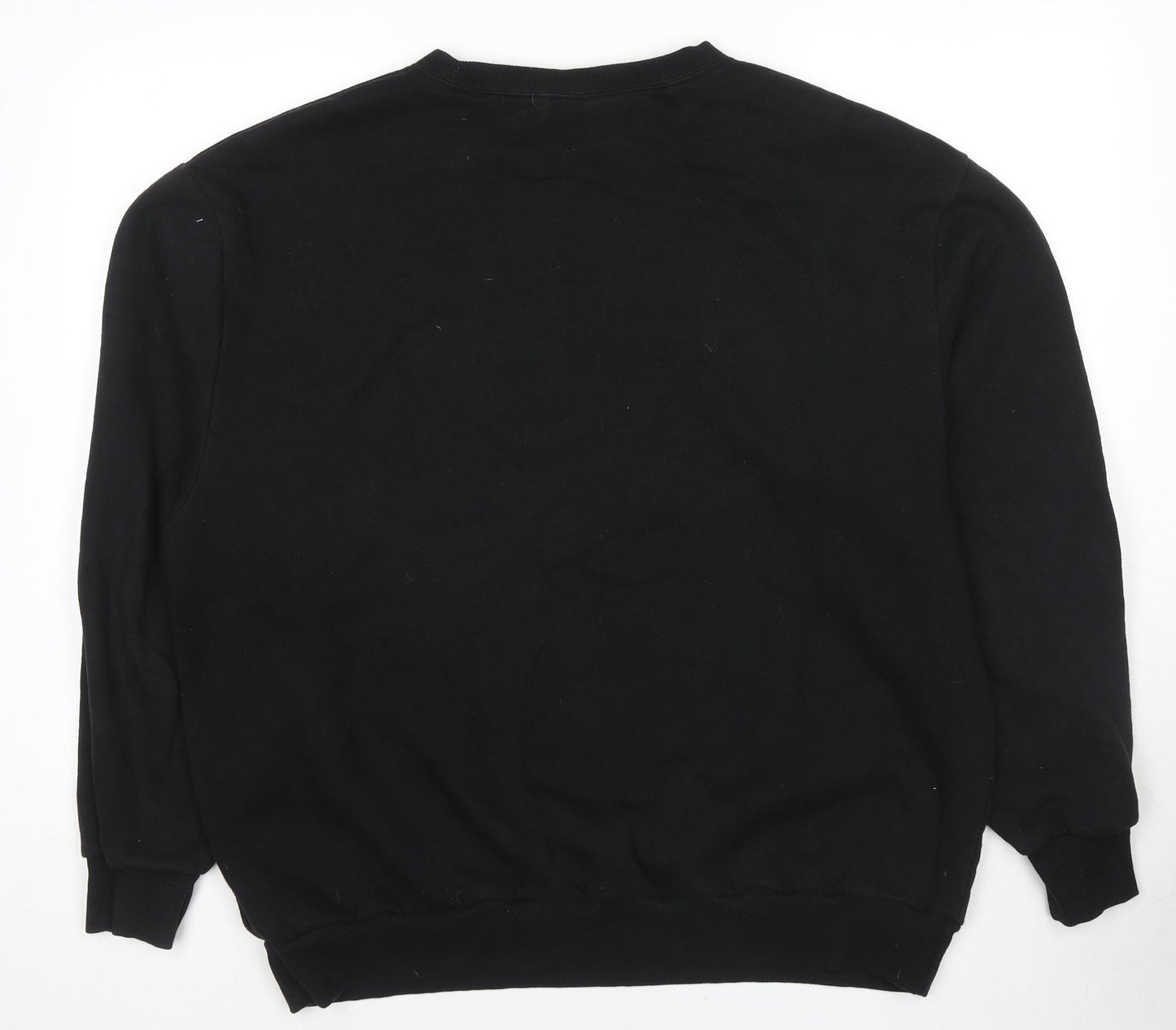 Mens UK Size XL Divided by H&M Black Pullover Sweatshirt