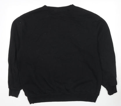 Mens UK Size XL Divided by H&M Black Pullover Sweatshirt