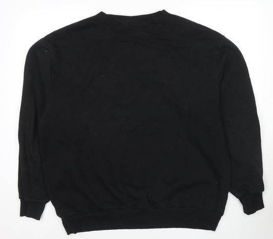 Mens UK Size XL Divided by H&M Black Pullover Sweatshirt