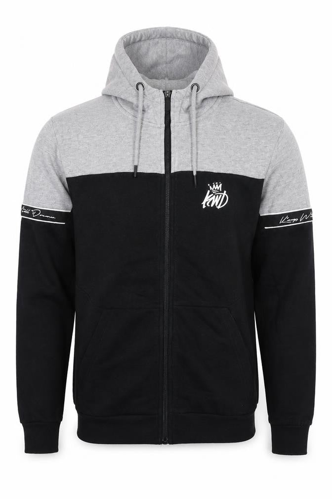 Mens UK Size S Kings Will Dream Black Full Zip Hoodie