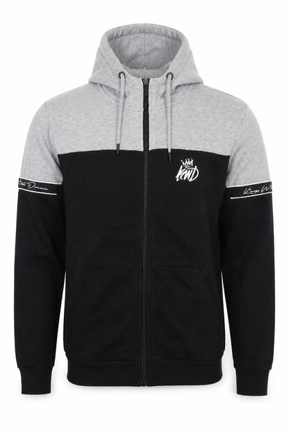 Mens UK Size S Kings Will Dream Black Full Zip Hoodie