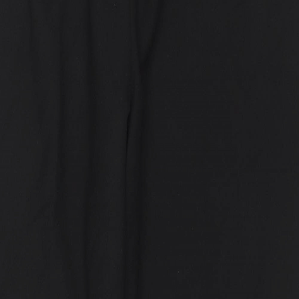 Nightingales Womens Black Polyester Trousers Size 16 L28 in Regular Zip