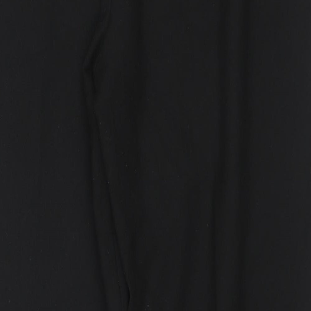 Nightingales Womens Black Polyester Trousers Size 16 L28 in Regular Zip