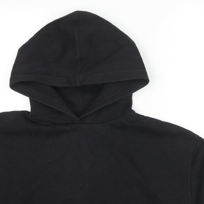 Zara Womens Black Cotton Pullover Hoodie Size M Pullover