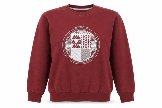 Insert Coin Womens Red Cotton Pullover Sweatshirt Size S Pullover - Unisex
