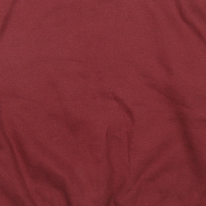 Insert Coin Womens Red Cotton Pullover Sweatshirt Size S Pullover - Unisex