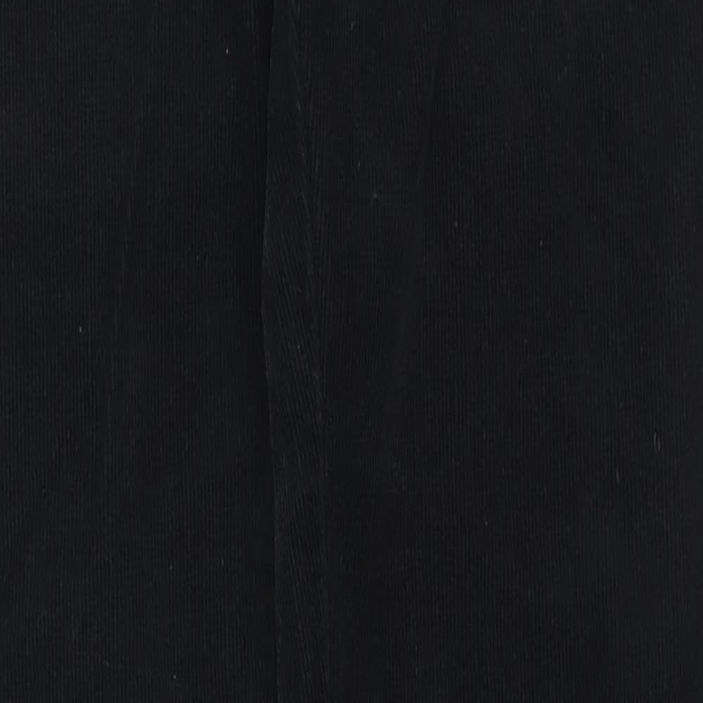River Island Mens Black Cotton Trousers Size 30 in L34 in Regular Zip
