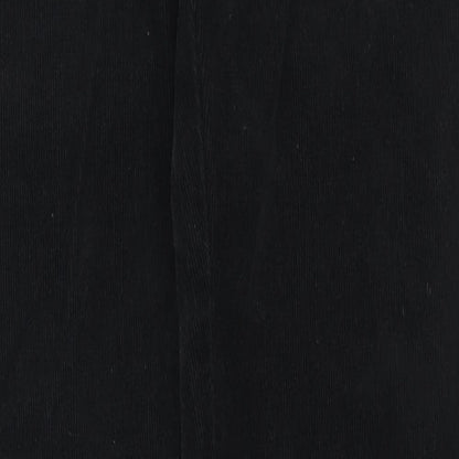 River Island Mens Black Cotton Trousers Size 30 in L34 in Regular Zip