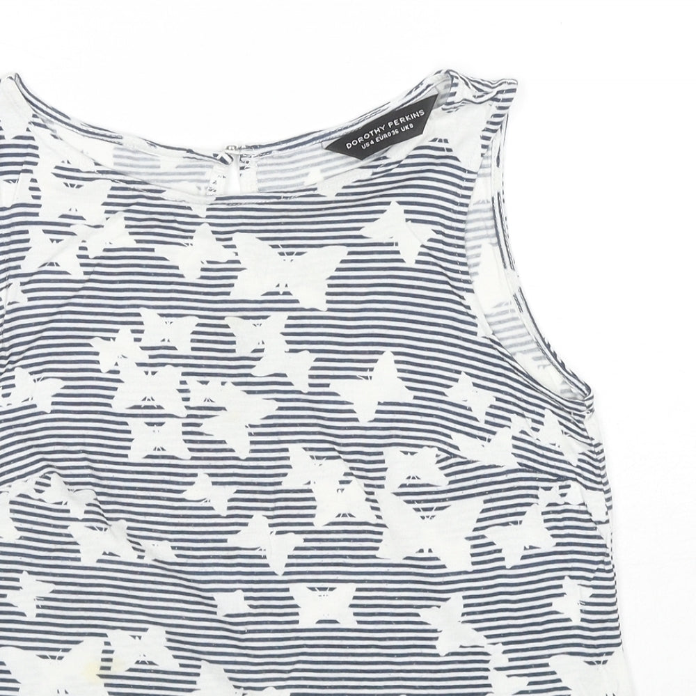 Womens UK Size 8 Dorothy Perkins White Basic Tank