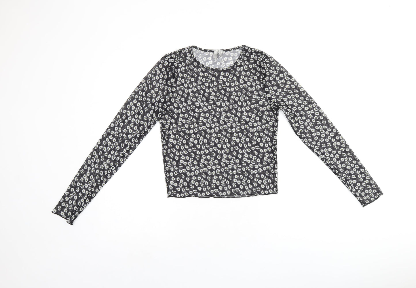 Womens UK Size 10 ASOS Black Basic T-Shirt