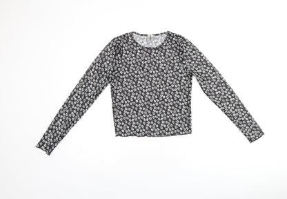 Womens UK Size 10 ASOS Black Basic T-Shirt