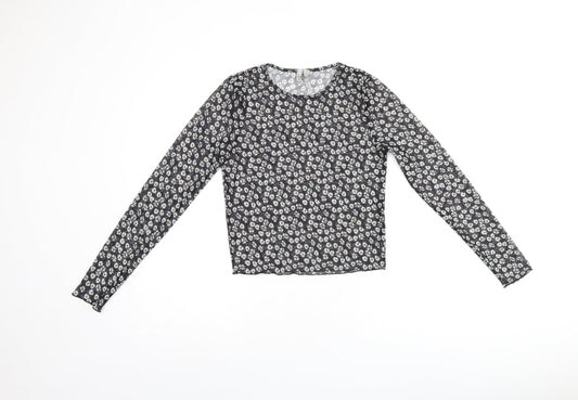 Womens UK Size 10 ASOS Black Basic T-Shirt