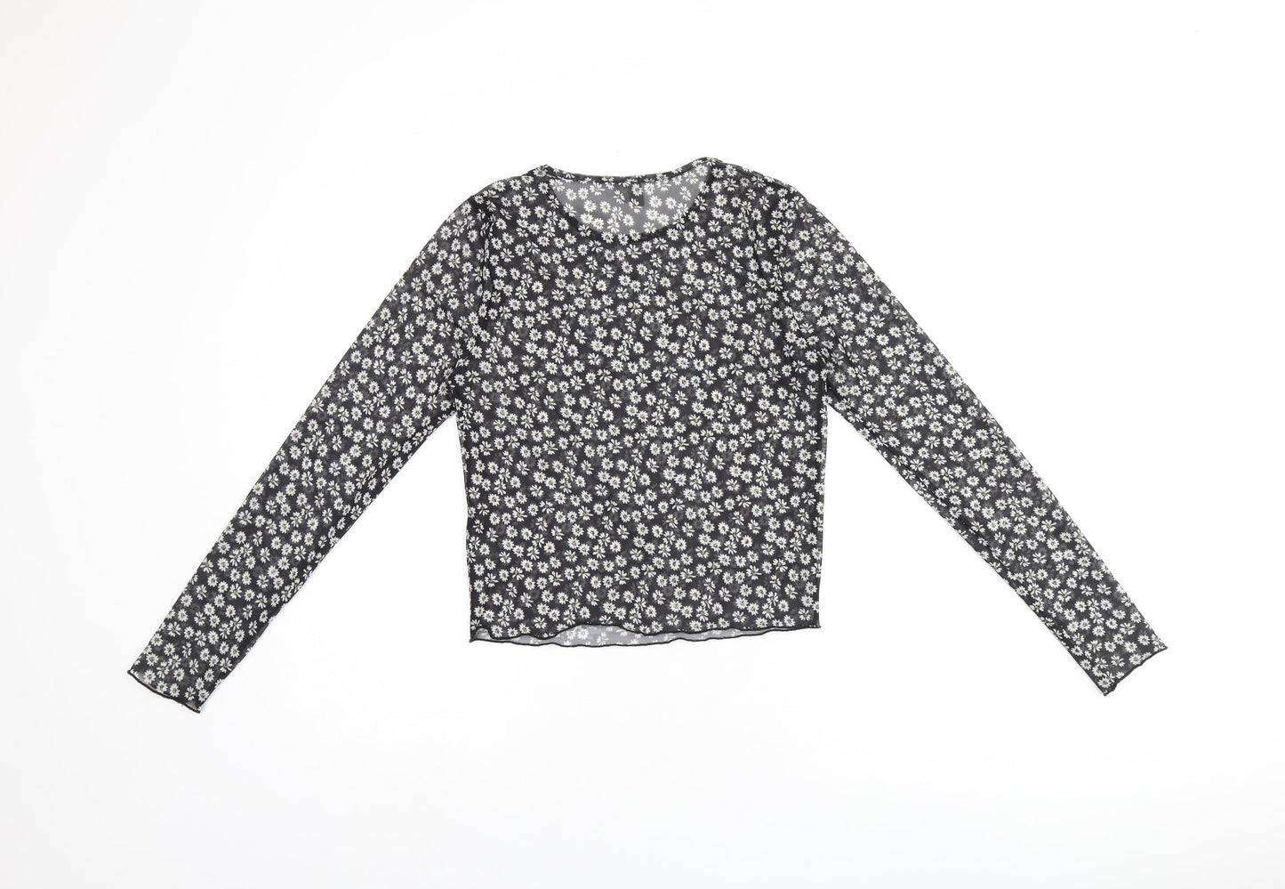 Womens UK Size 10 ASOS Black Basic T-Shirt