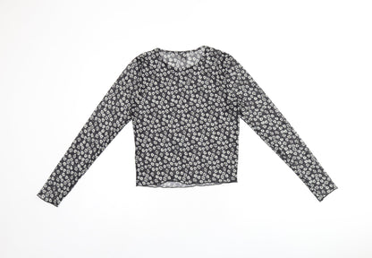 Womens UK Size 10 ASOS Black Basic T-Shirt
