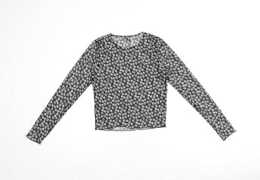 Womens UK Size 10 ASOS Black Basic T-Shirt
