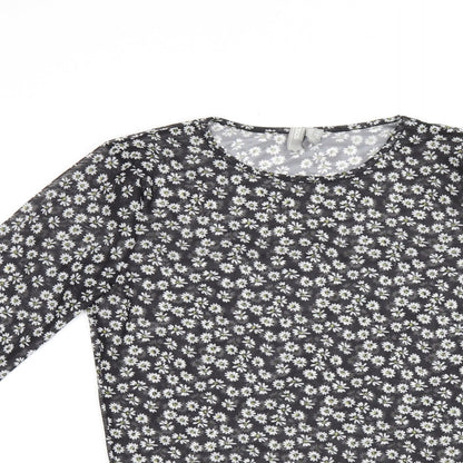 Womens UK Size 10 ASOS Black Basic T-Shirt