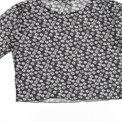 Womens UK Size 10 ASOS Black Basic T-Shirt