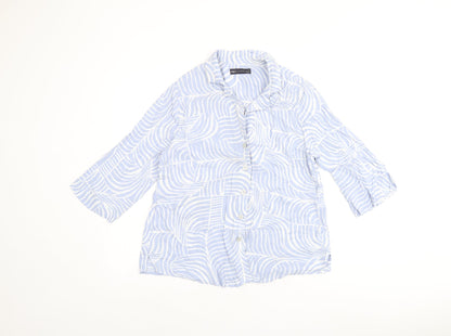 Womens UK Size 10 Marks and Spencer Blue Basic Button-Up