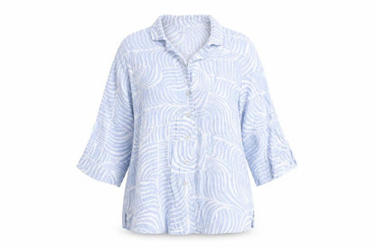 Womens UK Size 10 Marks and Spencer Blue Basic Button-Up