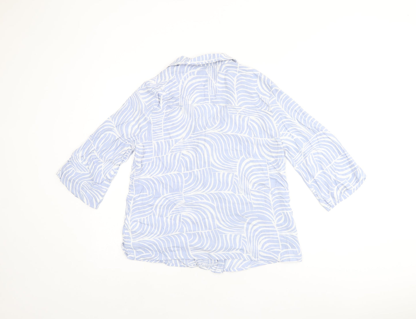 Womens UK Size 10 Marks and Spencer Blue Basic Button-Up