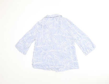Womens UK Size 10 Marks and Spencer Blue Basic Button-Up