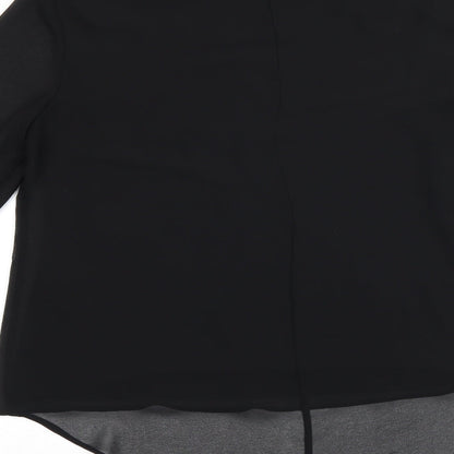 Womens UK Size M Zara Black Basic Blouse