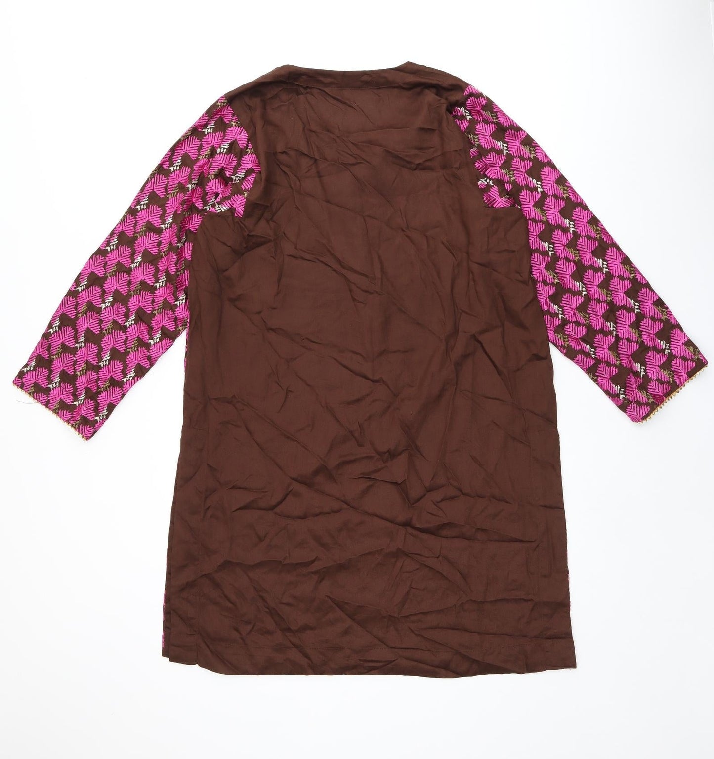Womens UK Size 12 Khaadi Brown Tunic Blouse