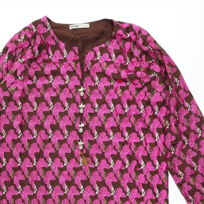Womens UK Size 12 Khaadi Brown Tunic Blouse