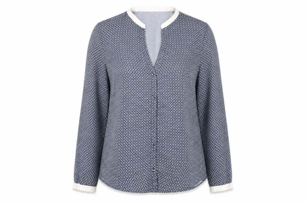 Womens UK Size M Zara Blue Basic Button-Up