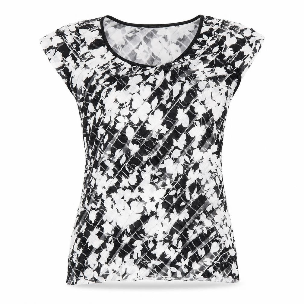 Womens UK Size 12 Roman Black Basic T-Shirt