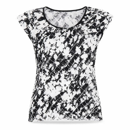 Womens UK Size 12 Roman Black Basic T-Shirt