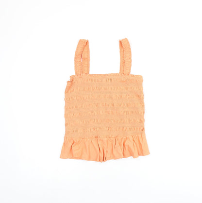 Womens UK Size 12 New Look Orange Cropped Tank