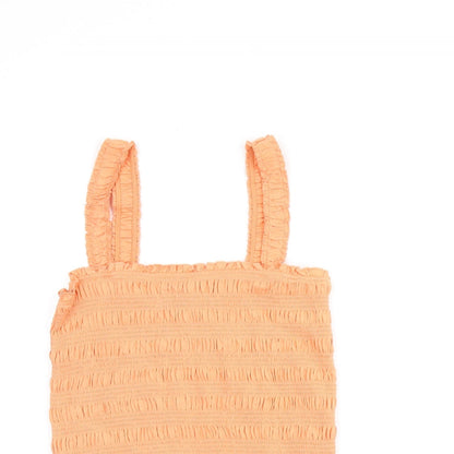 Womens UK Size 12 New Look Orange Cropped Tank