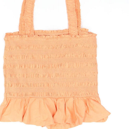 Womens UK Size 12 New Look Orange Cropped Tank
