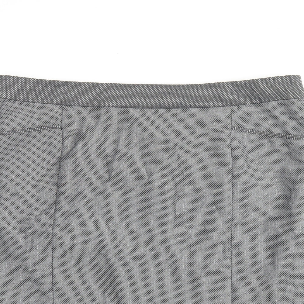 NEXT Womens Grey Geometric Polyester Straight & Pencil Skirt Size 16 Zip