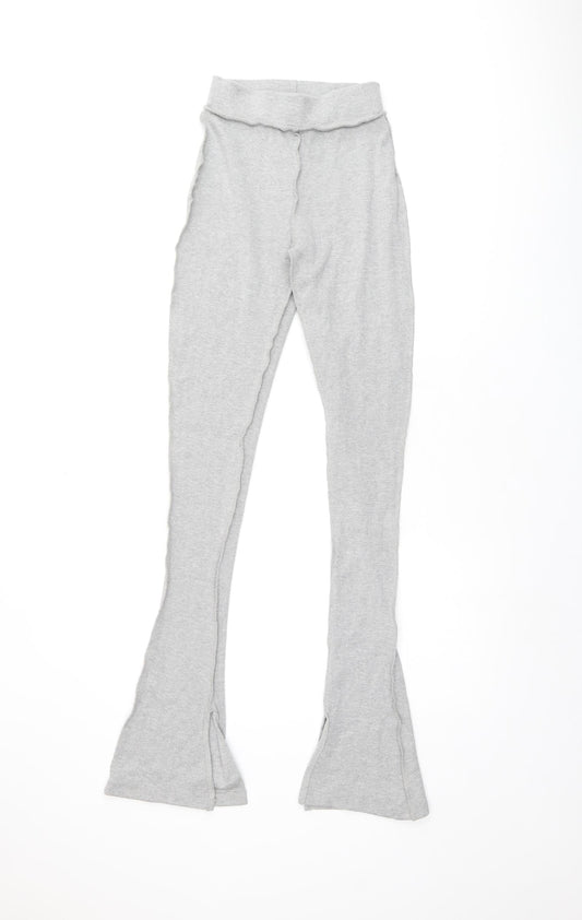 Womens UK Size 4 PRETTYLITTLETHING Regular Fit  Grey Trousers