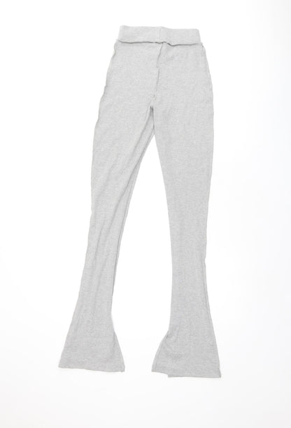 Womens UK Size 4 PRETTYLITTLETHING Regular Fit  Grey Trousers