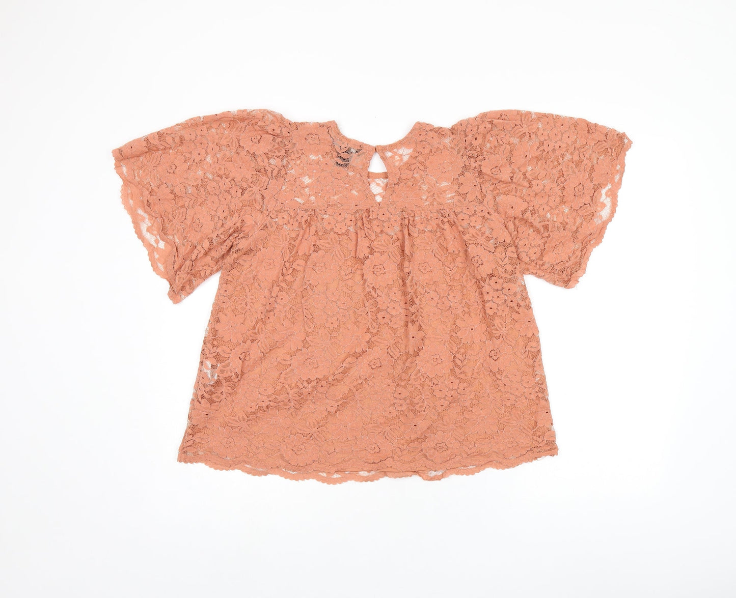 Womens UK Size 10 New Look Pink Basic T-Shirt