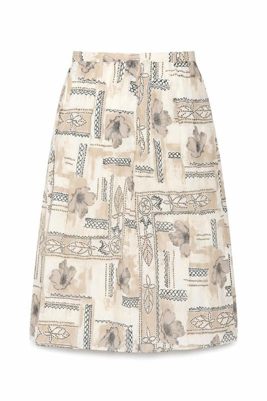 Your 6th Sense Womens Beige Floral Viscose Swing Skirt Size 18