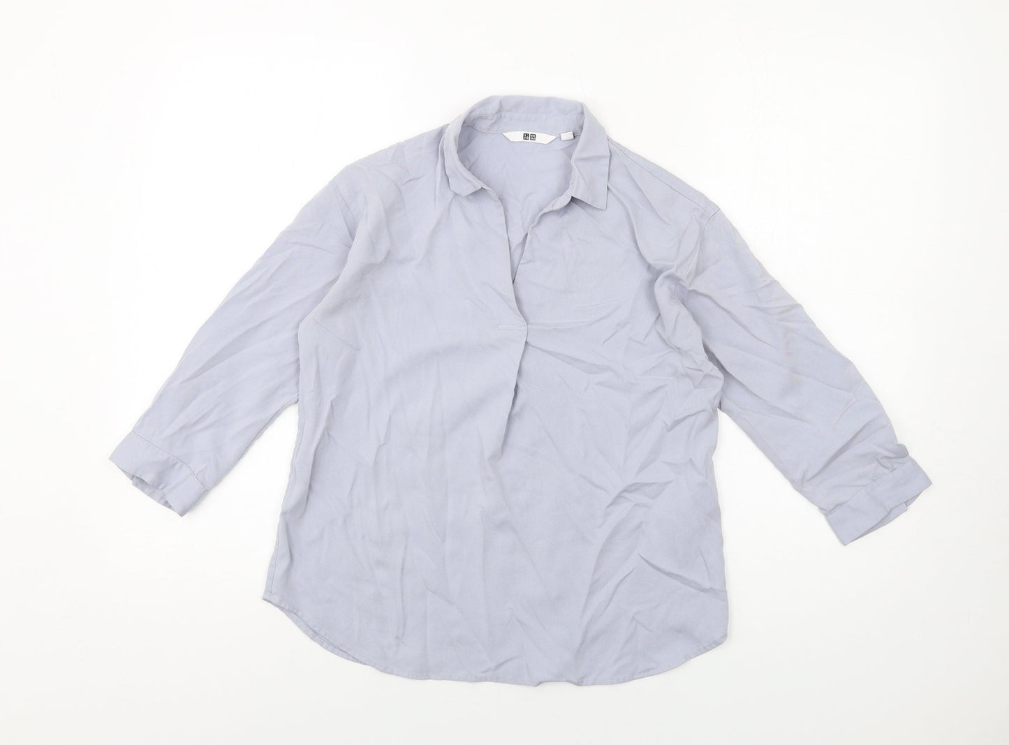Womens UK Size XS Uniqlo Blue Basic Blouse
