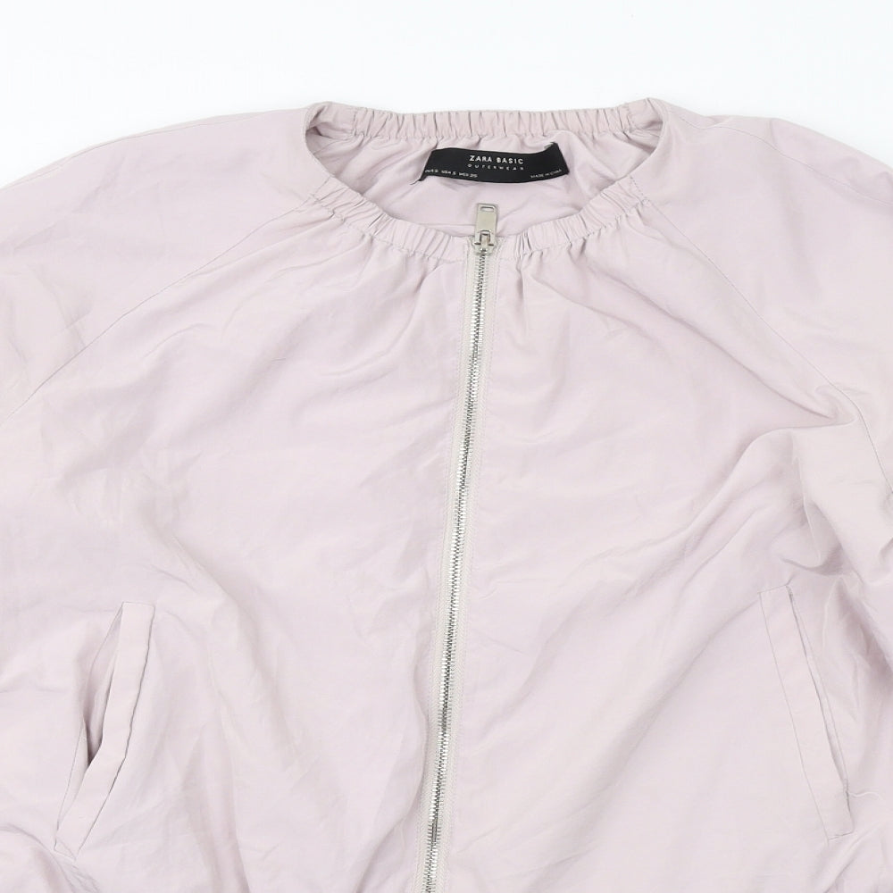 Womens UK Size S Zara Purple Bomber Jacket