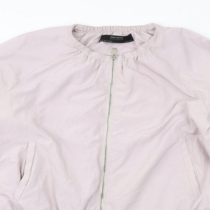 Womens UK Size S Zara Purple Bomber Jacket