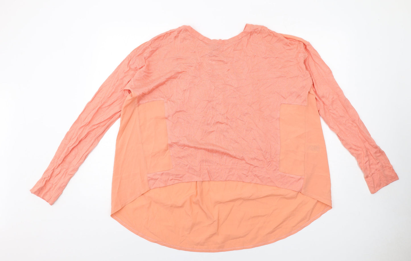 A&G Womens Pink Cotton Basic Blouse Size 12 Round Neck