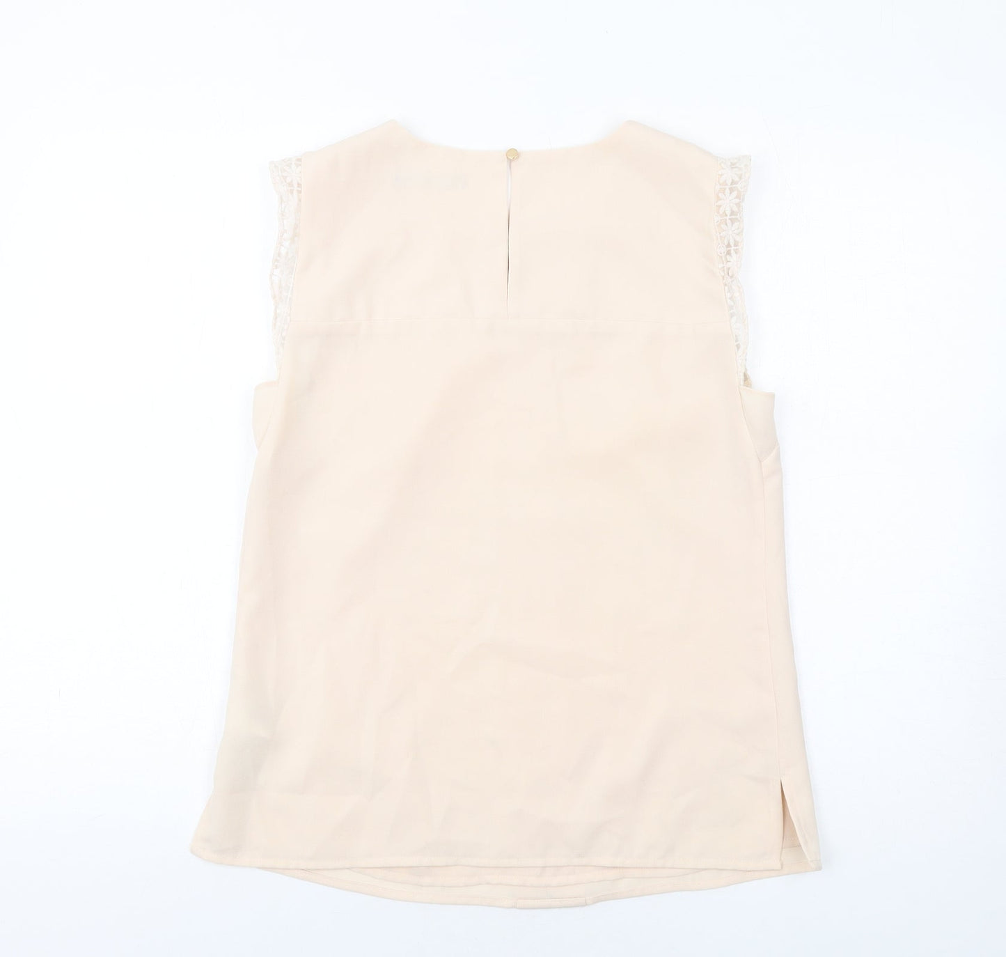 Womens UK Size 10 Oasis Beige Basic Blouse