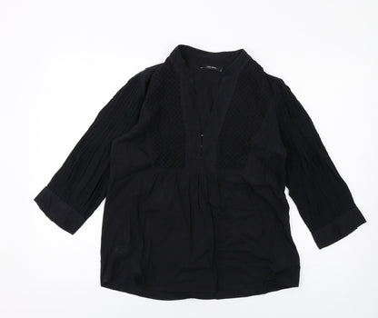 Womens UK Size L VERO MODA Black Basic Blouse
