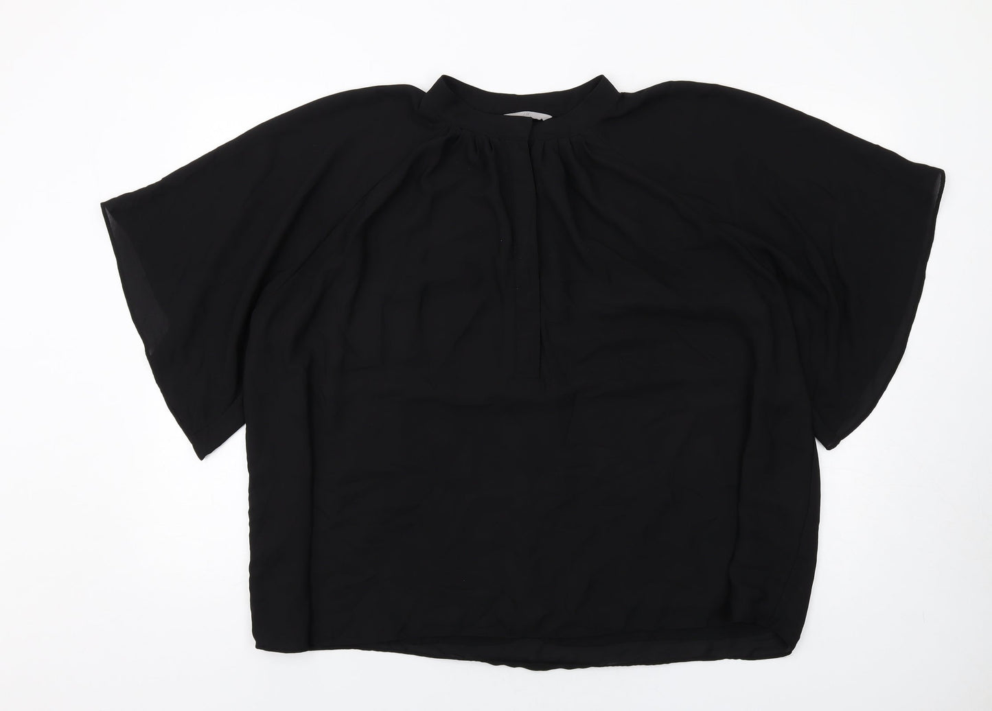 Womens UK Size L H&M Black Basic Blouse